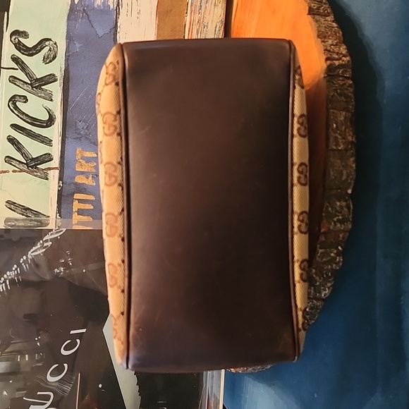 Gucci Canvas/Leather Logo Shoulder Bag Rare - Picture 9 of 17